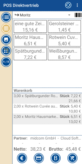 PayGastro.App Speisen / Getränke der Gruppe in der Gastronomie per Tabs PayGastro.App Speisen / Getränke der Gruppe in der Gastronomie per Tabs